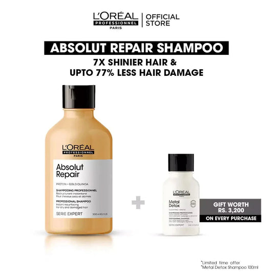 Buy Absolut Repair Shampoo and Get FREE Metal Detox Shampoo Worth Rs. 3200