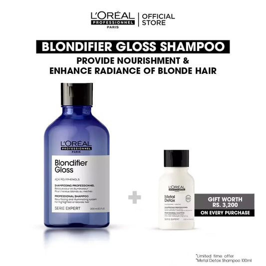 Buy Blondifier Gloss Shampoo and Get FREE Metal Detox Shampoo Worth Rs. 3200
