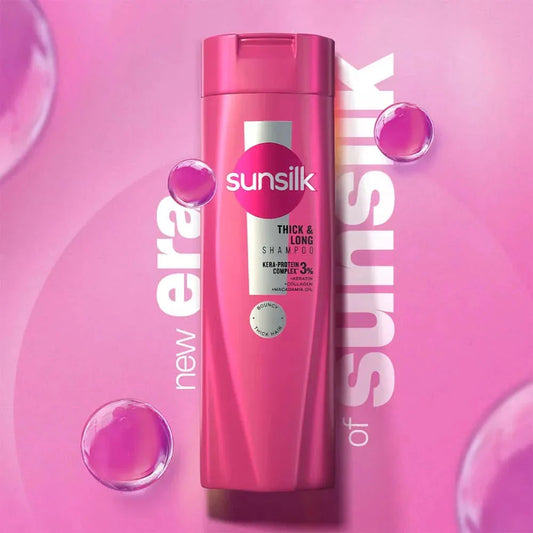 SUNSILK THICK AND LONG SHAMPOO 185ML