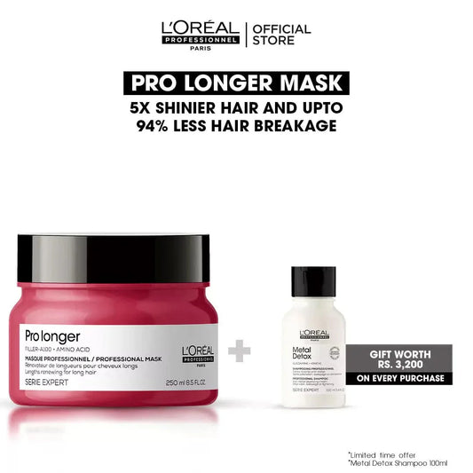 Buy Pro Longer Mask and Get FREE Metal Detox Shampoo Worth Rs. 3200